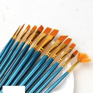 ECLET Art Brush Set for Artists, Painting Brushes Set of 12 Professional Round Pointed Tip Nylon Hair Artist Acrylic Paint Brush for Acrylic/Water Colour/Oil Painting Item 37