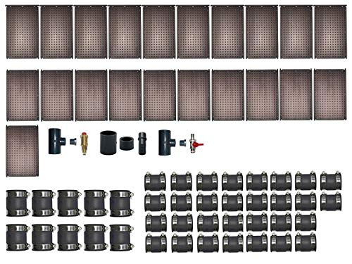 Pool Swimming Pool Oku Solar Absorber Set to 40 M ² Wasserfläche Swimming Pool Heating, Incl. Connection Set Complete