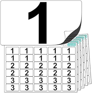 Premium Plastic Number Stickers 1 to 10 (10 of Each Number +20 Blank Labels). Ultra Durable Label Stock. Suitable for Outdoor Use. 100% Waterproof. Free UK Delivery.