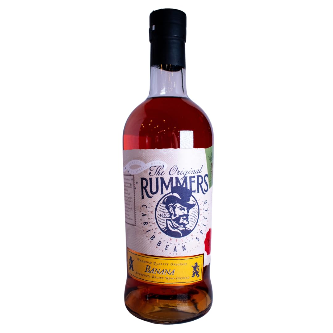 Banana Rum 70cl by Dutch Rummers (ABV 35 Percent), Golden Rum, Three-Year-Old Caribbean Rum – Jamaican Rum and Rums Blended from Brazil and Dominican Republic – Rested in American Oak Barrels