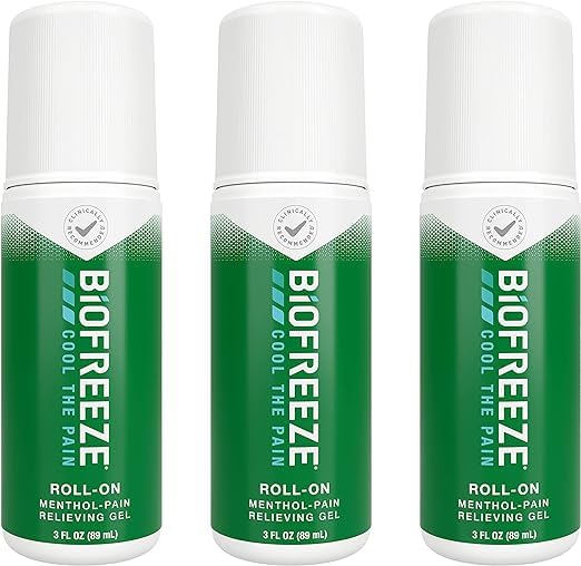 B.iofreeze Roll-On Pain-Relieving Gel, 3 FL oz Green Topical, Backache, Strains, Bruises, & Sprains, Pack of 3 (B0D1KJMBKS) Amazon Price History, Amazon Price Tracker