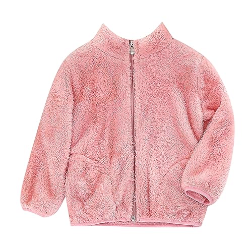 Toddle Girls Sherpa Jacket Zip Up Fuzzy Fleece Jacket Warm Teddy Coat Outerwear Boys Palar Fleece Full-Zip Mock Jacket Coat