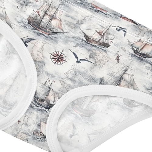 Girls Underwear Soft Cotton Sailboat Seagull Kids Panties in Sizes 2/3t, 4t, 5t, 6 and 84