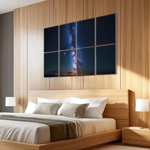 8 Paneles Acústicos Decorativos Absorbentes de Sonido de Espacio Profundo Estrella Cielo 48"x32" para Estudios de Grabación Oficina miniatura 5