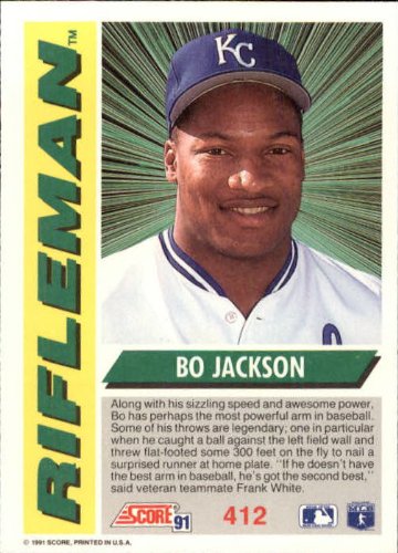 Amazon.com: 1991 Score Baseball Card #412 Bo Jackson