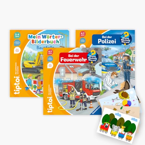 Das tiptoi® Entdecker-Set: Fahrzeuge & Berufe 3 Bücher plus 1 exklusives Postkartenset