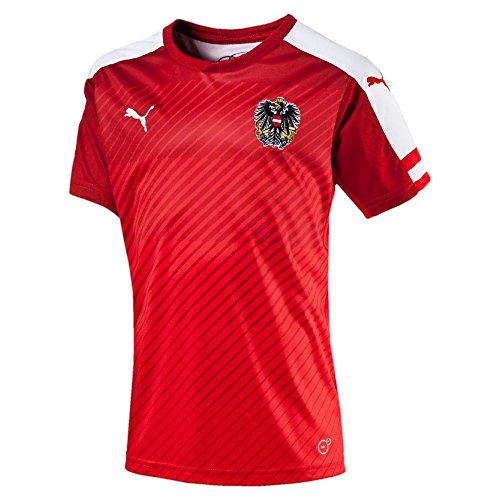 PUMA Kinder Trikot Austria Home Replica Shirt, Red/White, 152,...