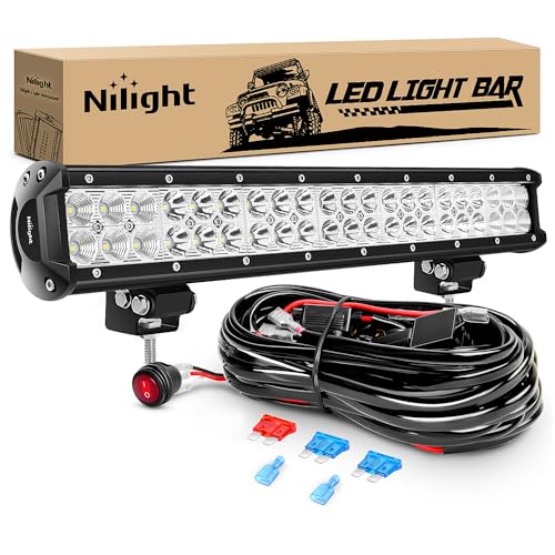Nilight - ZH006 LED Light Bar 20 Inch 126W Spot...