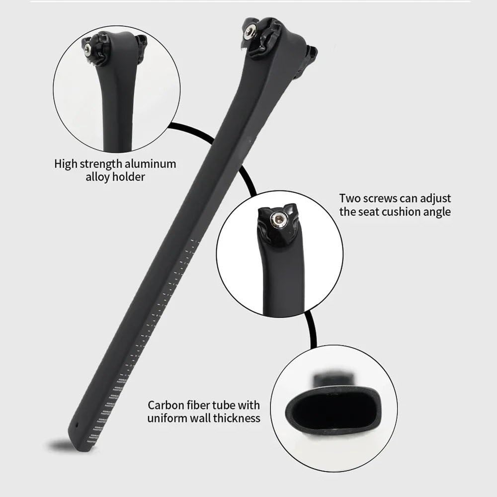 Selle de vélo Tige de Selle Convient pour SW SL, Longueur 380mm, pour série SL8 Road, pièces de vélo de Route décalées à 0mm Tige de Selle VTT