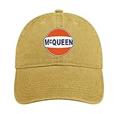 Casquette Baseballkappe für Herren Mc Cap Queen Gulfff Cowboy Hut Cap für Damen Verstellbares Kopfband Band, mit Logo Printed Pattern, Sandfarben, Einheitsgröße