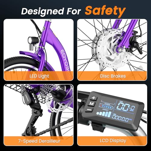 MOPHOTO Electric Tricycles for Adults, 3 Wheel E-Bike with