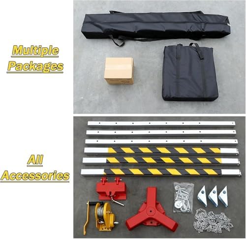 Fall Arrest Kits, Confined Space Tripod Kit Heavy Duty Aluminum Fire Emergency Rescue System for Cable Trench/Sewage Wells/Tunneling, Heavy Duty Manhole Rescue Tripod, Winch+Safety Belt(2600