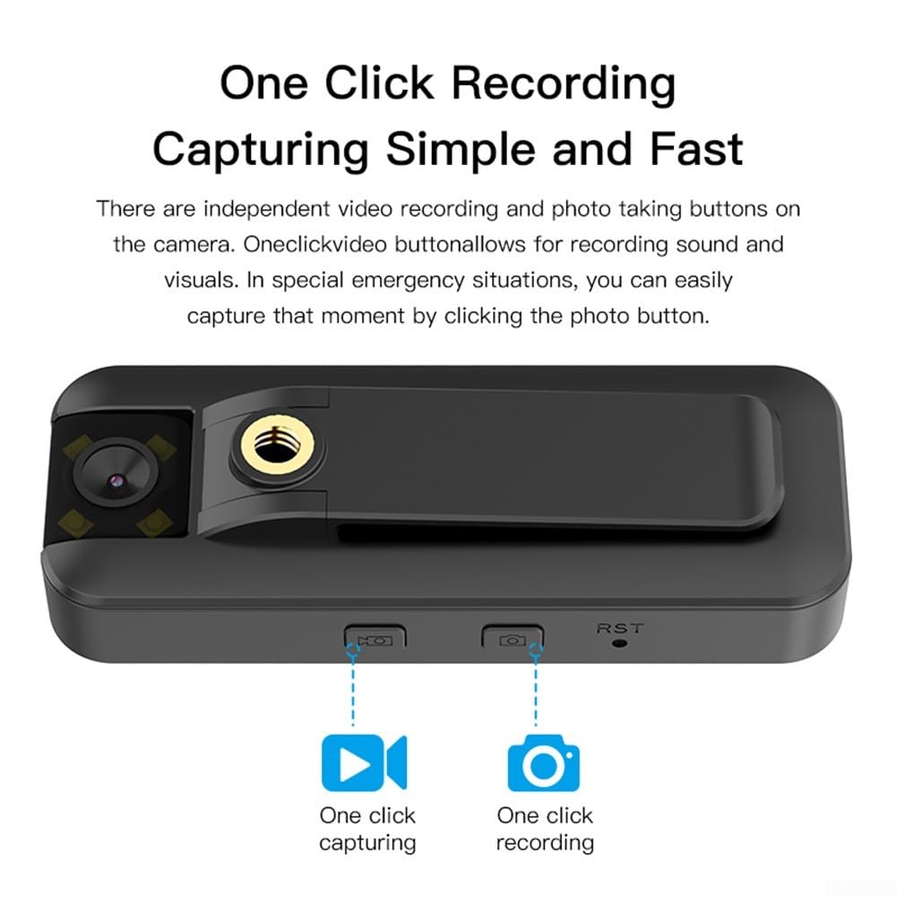 Caméra corporelle portable, appareil photo porté, haute définition 4K Mini caméra corporelle, réseaux 4G Téléphone, Enregistreur de caméra de voiture à distance (pour asiatique)