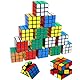 16 Stücke Mini Zauberwürfel Set, Geduldsspiel Kinder für unterwegs, Zauberwürfel 3x3 als Reisespiel und Geburtstagsgeschenk für Mädchen und Jungen