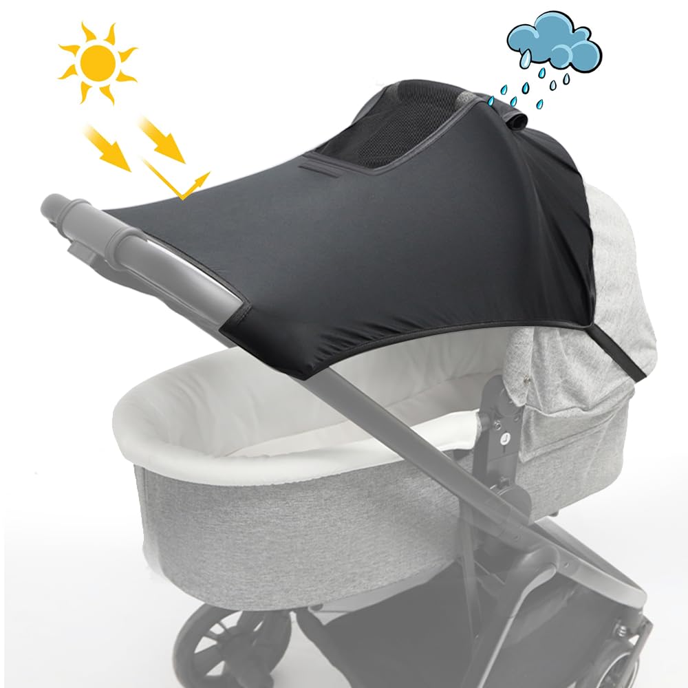 ROMIRUS Sun Shade for Stroller Compatible with Evenflo Pivot Modular Travel System, Pram Sunshade Sun Cover, Waterproof Baby Stroller Sunshade Cover Anti-UV with Viewing Window : Baby