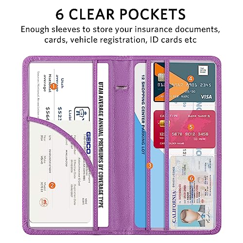 Image of CoBak Car Registration and Insurance Holder | Vehicle Glove Box Organizer, Auto Truck Compartment Document Case with Magnetic Closure for Insurance & Driver License