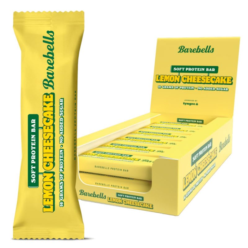 Caja Barritas Lemon Cheesecake - Barebells - Barritas de Proteinas - Caja de 12 unidades (12x 55gr)