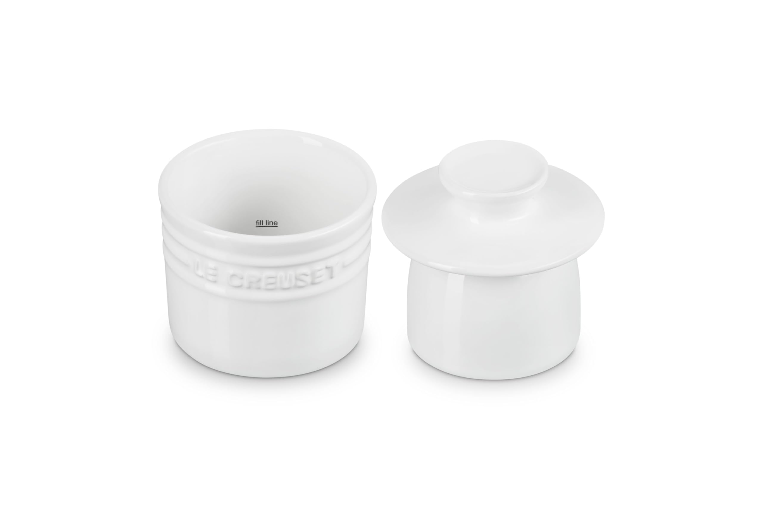 Le Creuset Stoneware Butter Crock, 6 oz., White