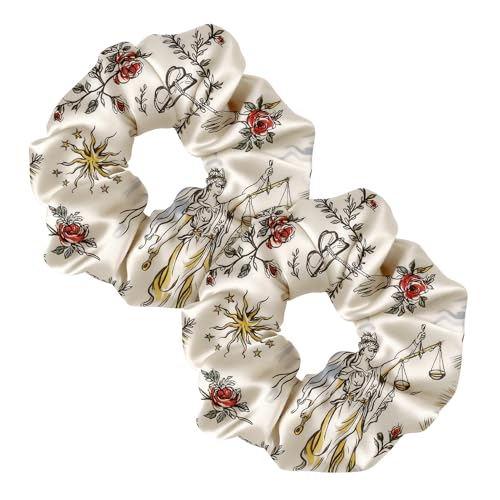 LILYSILK 100% Seide Haarringe Damen Pferdeschwanzhalter Haarband aus Seide, Haargummis Verpackung MEHRWEG (Waage, 2) 1 stück (2er Pack) Waage