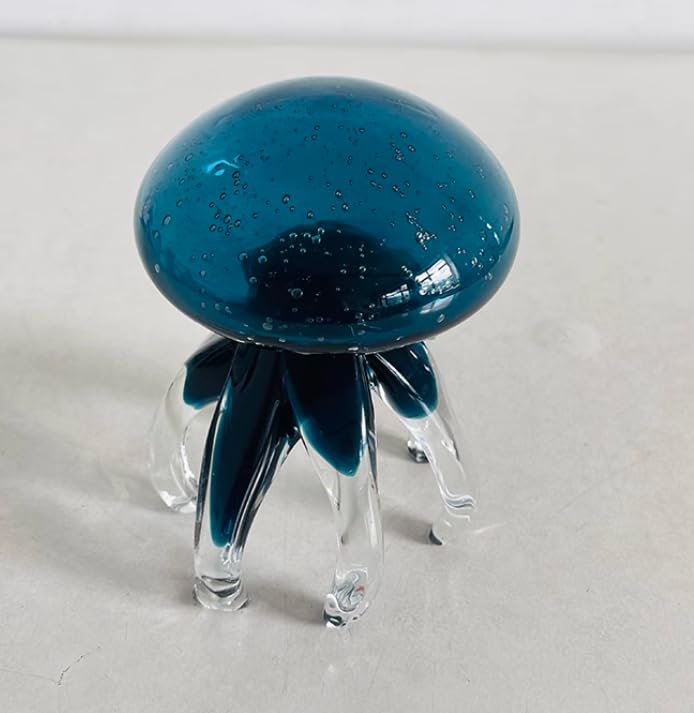 Figurita de Seta de Pulpo de Vidrio Hecha a Mano pisapapeles de Cristal soplado Regalo para decoración del hogar de Navidad Adorno de Mesa