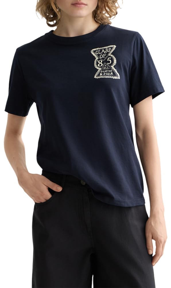Scotch & Soda Chest Artwork Regular Fit T-Shirt