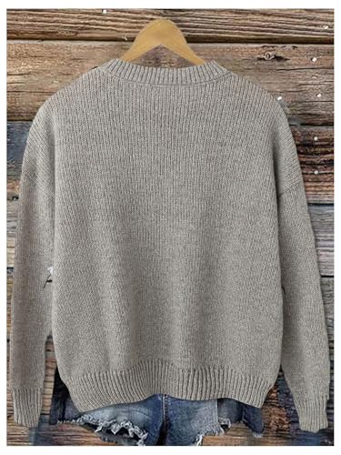 SHENHE Women's Plus Size Floral Embroidered Sweater Crochet Knit Crew Neck Asymmetrical Hem Sweaters2