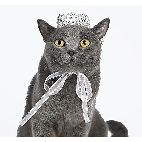 Lovelyshop Pet Series Royal Rhinestone Mini Full Round Dog/Cat Crown for Costume Small Dog Hair Accessories- Cover