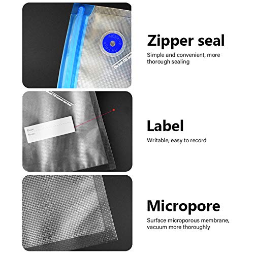 Movehi UK-SEALER-18H-149 Vacuum Sealer Zipper Bags Sous Vide Bags For Food Bpa Free Reusable Resealable thumb #2