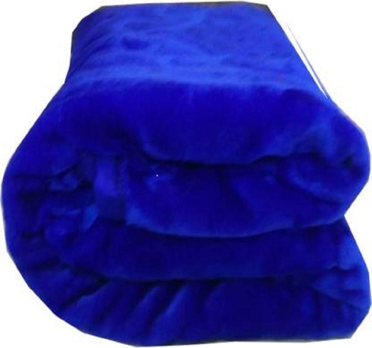 CHANGERS Embossed Blankets,Quilt,duvets,dohar Solid Colour Ultra Soft Floral Double Bed Heavy Mink Winter Blanket (Blue)-image-49