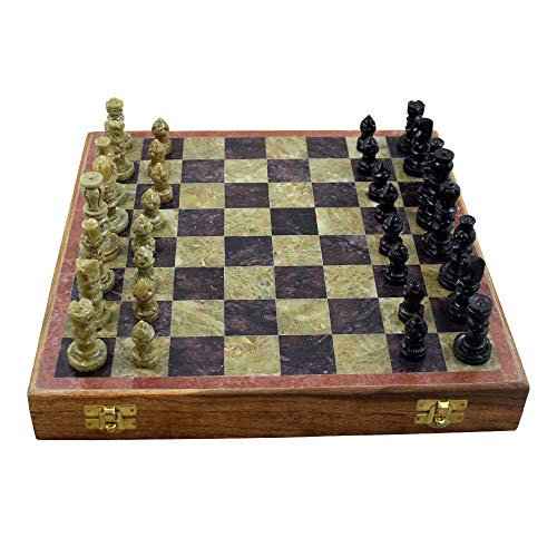 Set Artesanal de Ajedrez Piedra India 8x8 Pulgadas miniatura 2