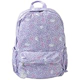 [キャサリンコテージ]キッズ 女の子 猫柄 小花柄 大容量 軽量 リュックサック ZS032 フリー 小花柄猫・ライラック[CLIL] TAK