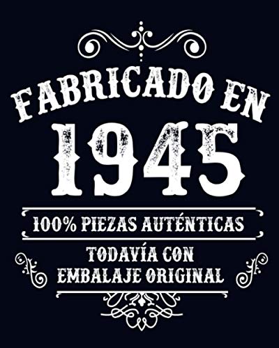 Fabricado en 1945 Todavia Con Embalaje Original: Feliz cumpleaños niña de 76 años escribiendo un diario | Cuaderno en blanco con 120 páginas / 8x10 pulgadas