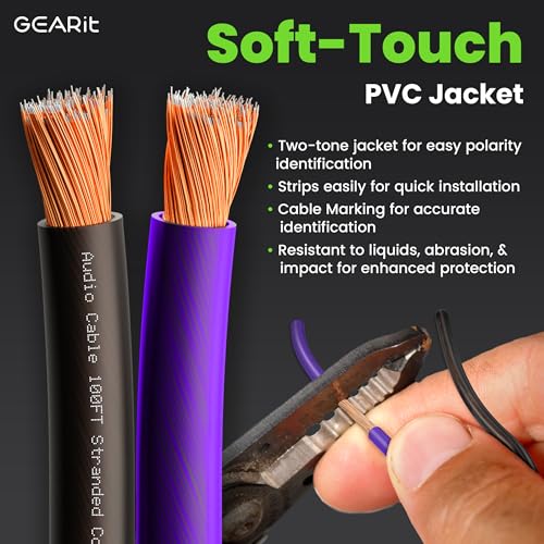 image for GEARit Pro Series 12AWG Speaker Wire, 12 Gauge Speaker Wire Cable (100