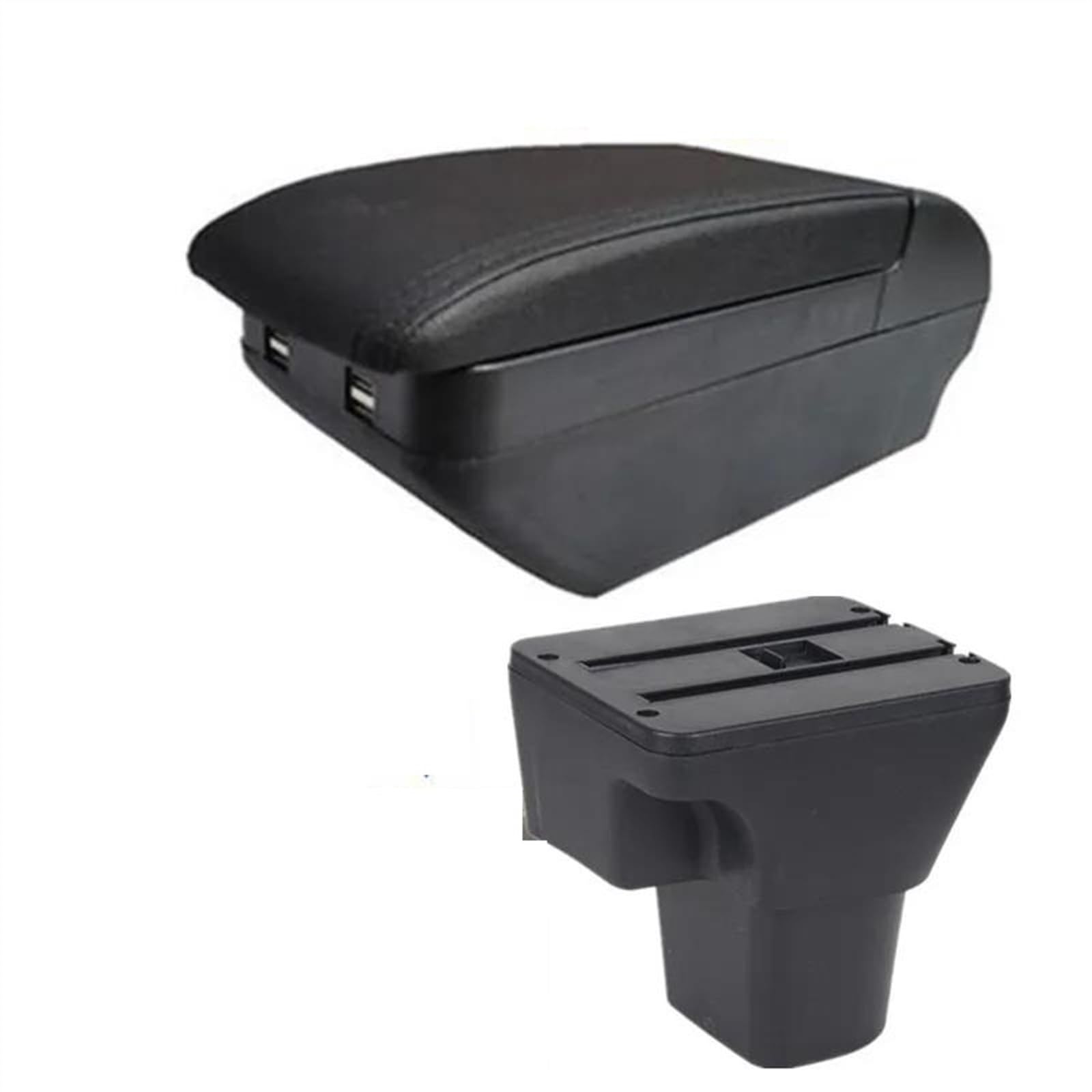 NOHEEU Car Armrest Box Center Storage Dedicated Retrofit Accessories For Accent For Verna(H black line)
