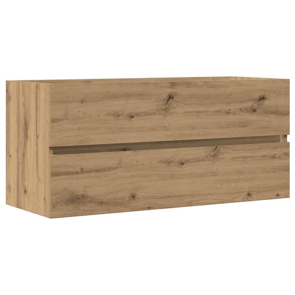 vidaXL Armario Lavabo Madera ingeniería Roble Artisan 100x38,5x45 cm
