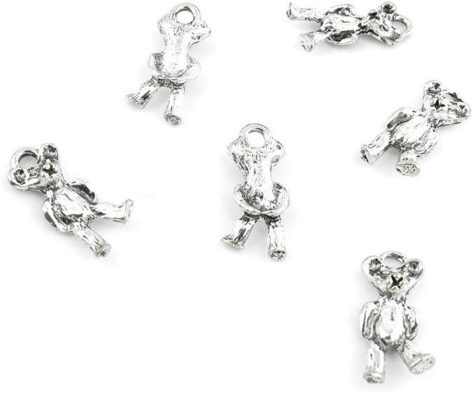 Jewelry Making Charms Retro Silver Tone for Necklace Pendant Bracelet Findings Vintage Bijoux Breloques Bulk 42081 Bear Winnie