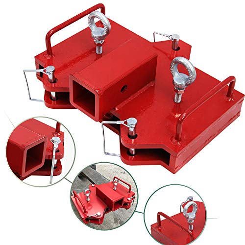 NIXFACE Forklift Trailer Hitch Attachment 2 Trailer Hitch Receiver for Dual Pallet Forks