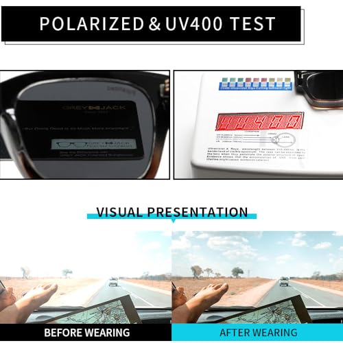 Image of grey jack 100% UV Protection Shades Retro Polarized Sunglasses for Men Women Branded Stylish Design Glasses 3316