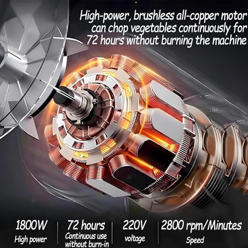 Trituradora Comercial Vegetales Eléctrica 1800w 3500rpm miniatura 5