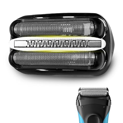 32B Replacement Shaver Heads Compatible with Braun Series 3 Shavers Compatible with Braun 3040s 3010s 310s 3000s 3050cc 3080s 390cc & More Black