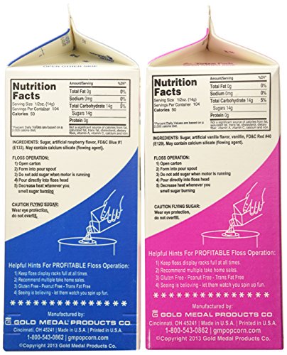 Blue Raspberry & Pink Vanailla Cotton Candy FLoss (Two Pack Only)