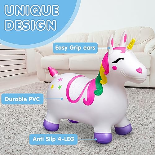Joyin 11756 Bouncy Unicorn Horse, Kids Ride On Bouncer, Toddler Girl Bouncing Animal Hopper thumb #4