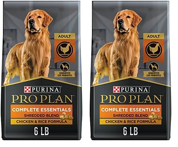 Image of Purina Pro Plan High Protein Dog Food with Probiotics for Dogs, Shredded Blend Chicken & Rice Formula - 6 lb. Bag (Pack of 2)