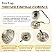 2 Set Meditation Instruments - Tibetan Tingsha Cymbals and Three-Tone Chime Bell with Mallet & 2 Tibetan Drawstring Bag for Percussion Yoga Prayer Teacher Classroom Gift