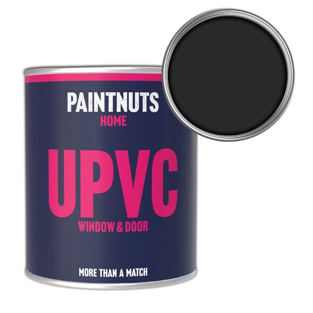Paintnuts Graphite Black Upvc Window & Door Paint - Ral-9011 - Satin 2.5 Litre Tin