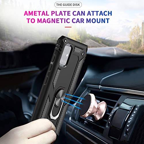 LeYi for Samsung A51 Case, Samsung Galaxy A51 Case with [2 Pack] Tempered Glass Screen Protector, [Military-Grade] Protective Phone Case with Ring Kickstand for Samsung A51 (Not Fit A51 5G), Black by LeYi - Image 3