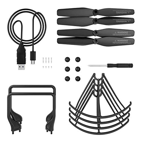 Preisvergleich Produktbild SNAPTAIN Ersatzteile für SP600 Drohne, Ersatzteilsets (Propeller, Fahrwerk, Propellerschutz, USB-Kabel) für SP600 Drone