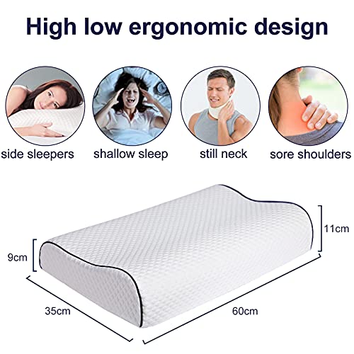 Fityou Ergonomisches Schlafkissen, Memory Foam Kopfkissen, nackenstützkissen, Höhenverstellbar,...