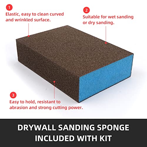 Image of BONCART Spackle Wall Repair Kit, Wall Mending Agent Putty with Tools | Includes Scraper And Sanding Sponge. For Wall Cracks, Nail Holes, And Graffiti