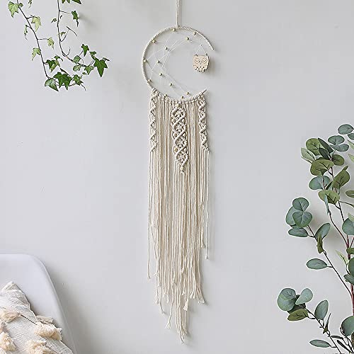 Product Image of the Artilady Macrame Dream Catchers for Bedroom - Boho Wall Hanging Handmade Woven Dream Catcher for Home Decor Ornament Craft Gift (Owl)